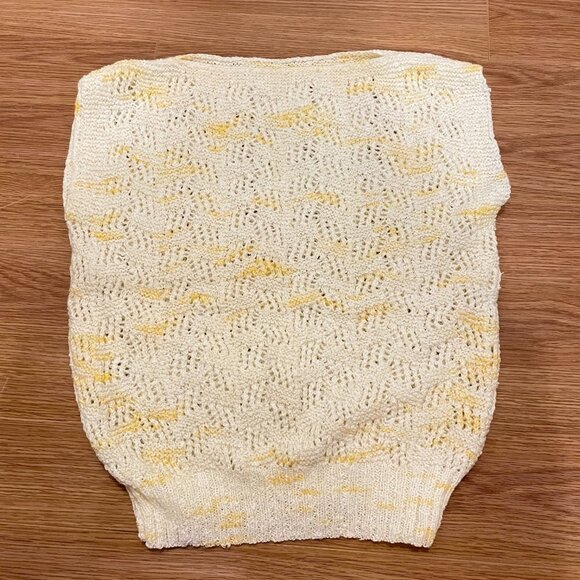 Vintage Handmade Popcorn Sweater Vest - Cream - Picture 9 of 14